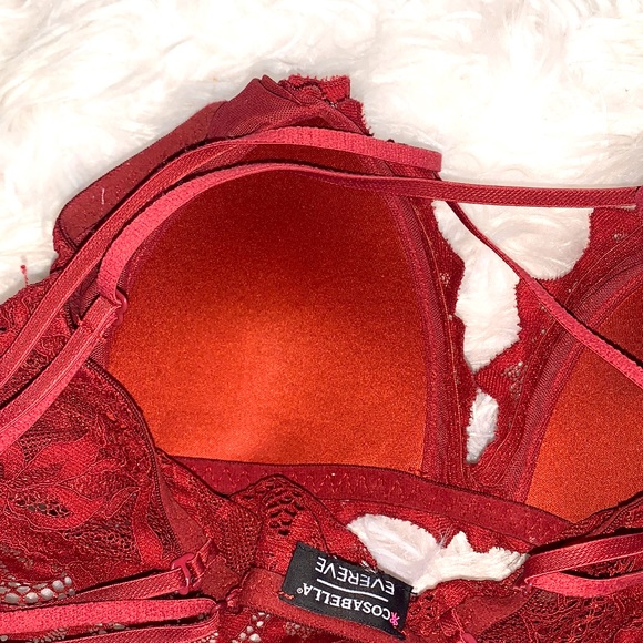 Cosabella Evereve lace plunge bralette burgundy 32A 32B 32C - Picture 4 of 7